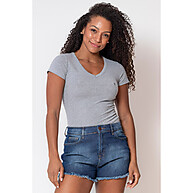 Camiseta Decote V Feminina: Conforto & Estilo! - imagem 1