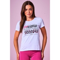 Camiseta Feminina Animal Print Planet Girls - Estilo Selvagem - imagem 1