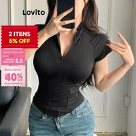 Camiseta Feminina com Zíper: Estilo e Conforto! - imagem 1