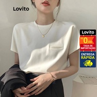 Camiseta Feminina Lisa com Bolso: Conforto e Estilo! - imagem 1