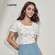 Camiseta Floral Manga Bufante: Estilo e Conforto! - imagem 1