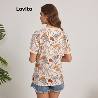 Camiseta Geométrica Lovito: Estilo Casual e Conforto - imagem 1