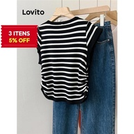 Camiseta Listrada Franzida: Estilo e Conforto! - imagem 1