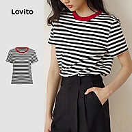 Camiseta Listrada Lovito: Elegância e Conforto - imagem 1