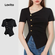 Camiseta Lovito Assimétrica: Estilo e Conforto! - imagem 1