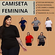 Camiseta Plus Size Preta: Conforto em Algodão! - imagem 1