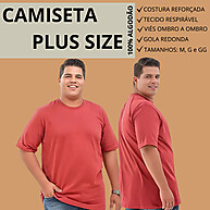Camiseta Plus Size Vermelha: Conforto Premium! - imagem 1