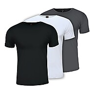 Camisetas Básicas Masculinas: Kit 3 Cores Sortidas - imagem 1