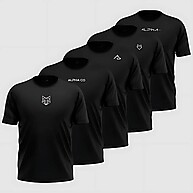 Camisetas Dry All Black: Kit 5 Performance e Estilo - imagem 1