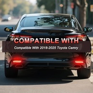 Luzes de LED Sequenciais para Para-choque Traseiro Toyota Camry 2018-2025 - Vermelhas e Refletoras - imagem 3