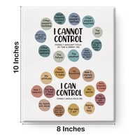 Arte de Parede para Terapia e Decoração de Escritório - Things I Can Control | Impressão em Tela 20x10" - imagem 3