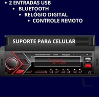 Som Automotivo Bluetooth 100W 4 Canais com Suporte Universal para Celular - imagem 5