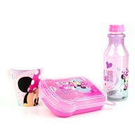 Kit Infantil Minnie Rosa: Garrafinha 500ml + Caneca 360ml + Sanduicheira Plasútil Retrô - imagem 1