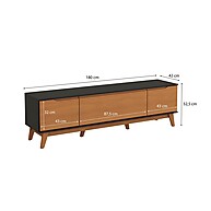 Rack Kappesberg 180cm: Preto Fosco e Canela - imagem 2
