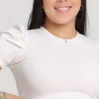 Blusa Cropped Princesa Juvenil Feminina Algodão Canelado - imagem 2