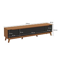 Rack Kappesberg 218cm: Elegância Canela/Preto - imagem 2