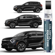 Tinta de Retoque Preto Ébano para Kia - Caneta de Pintura Automotiva 2 em 1 com Removedor de Arranhões - imagem 1