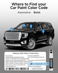 Tinta de Retoque Buick Ebony Twilight Metallic - Caneta 2 em 1 com Microaplicadores - imagem 4