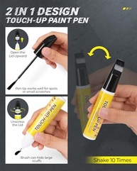 Biced Tinta de Retoque para Carros - Caneta Removedora de Arranhões 2 em 1, Cor Vermelha - imagem 5