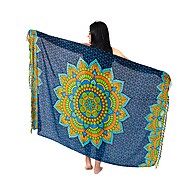 Canga de Praia Viscose Mandala – Toque Macio e Estilo Indiano - imagem 1
