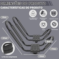 Suporte de Teto para Caiaque e Canoa: Transporte Seguro e Otimizado - imagem 3