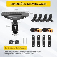 Suporte de Teto para Caiaque e Canoa: Kit 4 Peças com Tiras de Fixação Segura - imagem 5