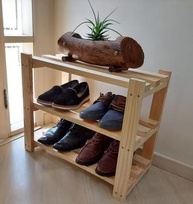 CiaLaser Sapateira Prateleira Mesa de Canto em Madeira Pinus 60x50x30 cm – Organize seu Espaço com Estilo - imagem 2
