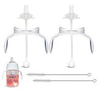 Kit Conversão Mamadeira para Copo com Canudo - 2 Unidades - Bicos Silicone Alimentício para Philips Avent - imagem 1