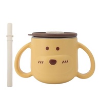Copo Infantil Alomejor com Canudo - Aço Inoxidável 316L, Isolante Térmico, Design Divertido para Crianças - imagem 4