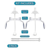 Kit Conversão Mamadeira para Copo com Canudo - 2 Unidades - Bicos Silicone Alimentício para Philips Avent - imagem 3
