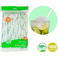 Canudo Colher Biodegradável Cropac: 100 Unidades - imagem 1