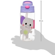 Garrafa Zoo Elefante Buba 450ml com Canudo em Silicone - Tritan Livre de BPA - imagem 3