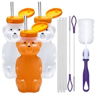 Copo com Canudo de Urso de Mel - Assistivo e à Prova de Vazamento para Terapia e Necessidades Especiais - imagem 2