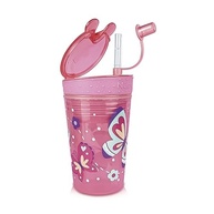 Nuby Copo 2 em 1 com Canudo e Porta Snack Rosa 270ml - Prático e Seguro para Crianças - imagem 4