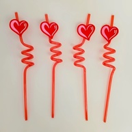 Canudo Espiral Coração: Charme e Amor em Cada Sorvo! - imagem 1