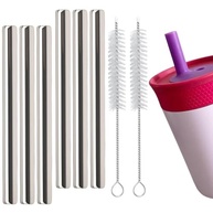 Canudos de Aço Inoxidável para Garrafas Owala Kids - 6 Unidades + Acessórios - imagem 2