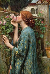 A Alma da Rosa (1908) - John W. Waterhouse - Tela Canvas 75x110cm - Arte de Museu para Decoração Elegante - imagem 2