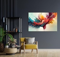 Quadro Decorativo Abstrato 90x60cm - Tela Premium em Tecido Canvas para Sala, Quarto e Escritório - imagem 5