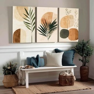 Kit 3 Quadros Decorativos Canvas Abstrato 40x50cm - Transforme Seu Espaço com Estilo Moderno - imagem 1