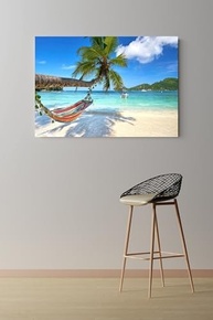 Quadro Decorativo em Tela Canvas - Paisagem Praia Paradisíaca 60x80cm com Borda Infinita - imagem 5