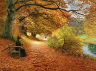 Caminho das Árvores no Outono - Tela Canvas 60x80 de Hans Brendekilde | Arte de Museu para Decoração Elegante - imagem 1