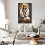 Quadros Decorativos Religiosos Jesus Cristo - 100x70cm em Canvas Premium para Quarto e Sala - imagem 3