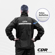 Capa De Chuva Impermeável Moto CDR Nylon 70 Motoqueiro Frio - imagem 5
