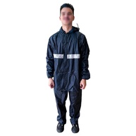 Kit Capa De Chuva Motoqueiro Conjunto Impermeável Reforçado Jaqueta Com Capuz Calça Resistente Proteção Completa Leve Compacto - imagem 1