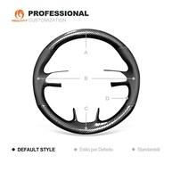 Capa de Volante MEWANT: Couro Genuíno + Fibra de Carbono para Audi (DIY Personalizado) - imagem 4