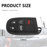 Capa com chave de 5 botões para proteger o controle remoto, compatível com Jeep Dodge Chrysler - imagem 3