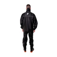 Capa De Chuva Nylon Conjunto Roupa Impermeável Pioneira Motoqueiro Motoboy Motociclista Preto Masculino Com Bolso Interno - imagem 3