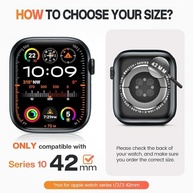 Capa Protetora Goton à Prova d'Água para Apple Watch Series 10 (42mm) com Vidro Temperado - imagem 3