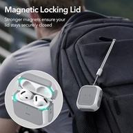 Capa Orbit Hybrid para AirPods Pro 4 2024: Proteção Premium e Estilo Branco com MagSafe - imagem 3