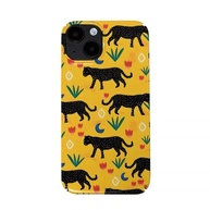 Capa iPhone: Arte Floral Leopardo Amarela - imagem 1